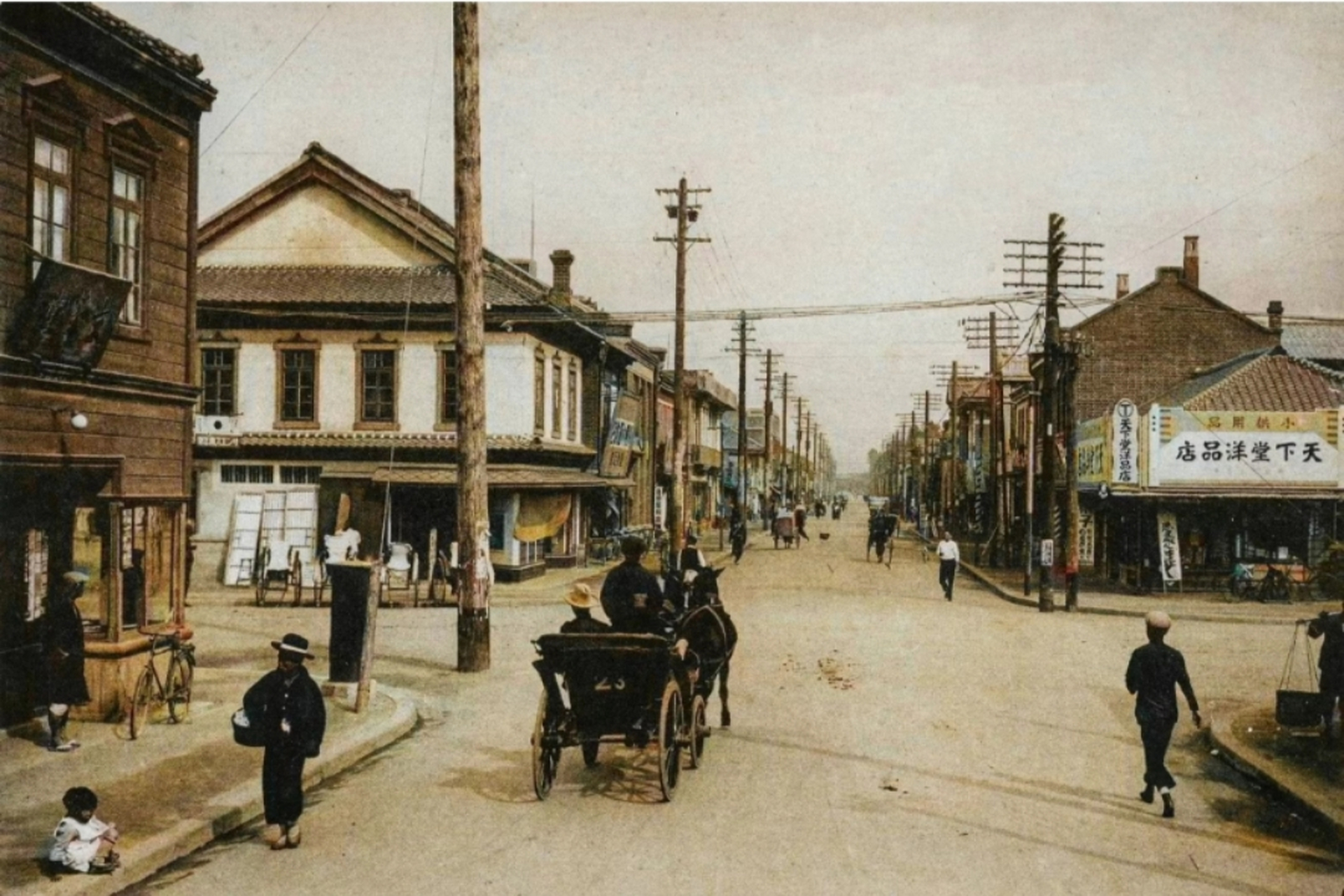 二十世纪三十年代,丹东街头老照片,那时候丹东还叫安东!