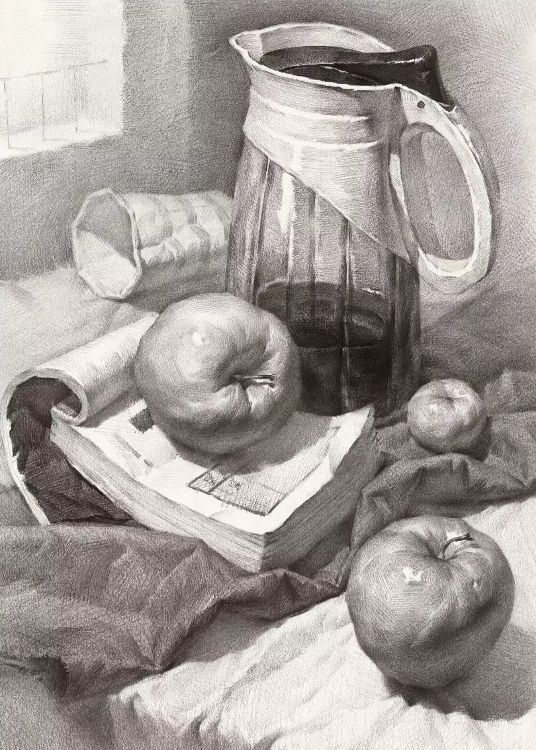 静物素描优秀习作