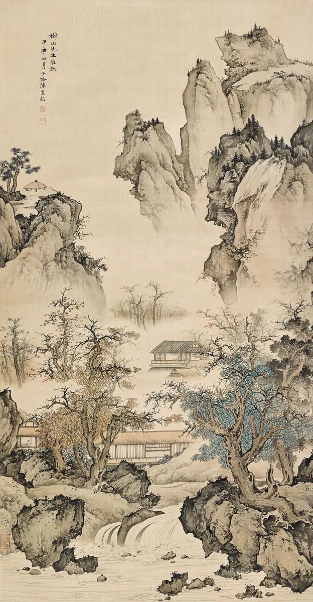 陈少梅精品立轴山水作品33幅