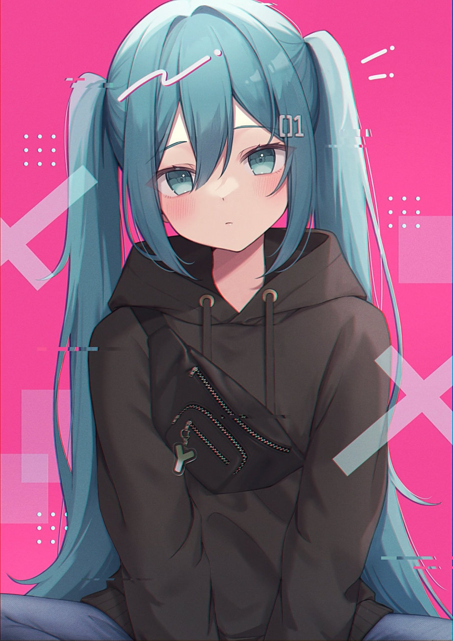 7316岁,是电子歌姬73——初音未来#二次元#  画师:天井めろ
