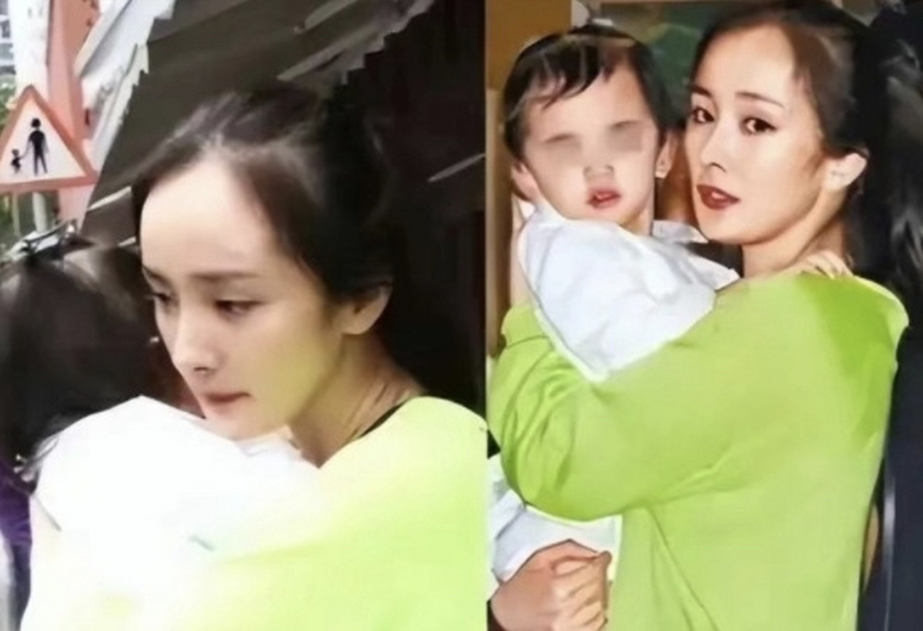 网友曝光了刘恺威父女的同框照,出生于2014年的小糯米上个月刚过9岁