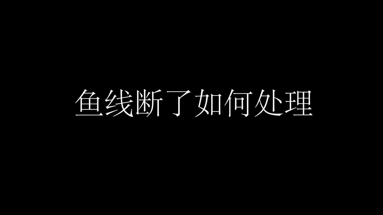 钓鱼鱼线断了怎么办?用这种方法连接更结实