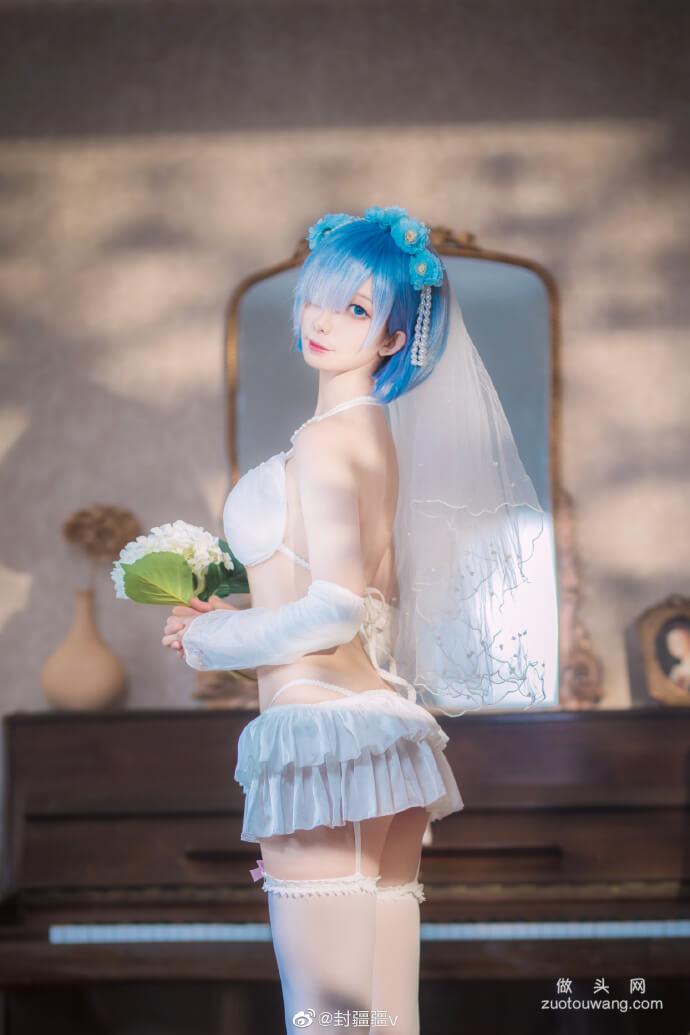 蕾姆花嫁泳装cos