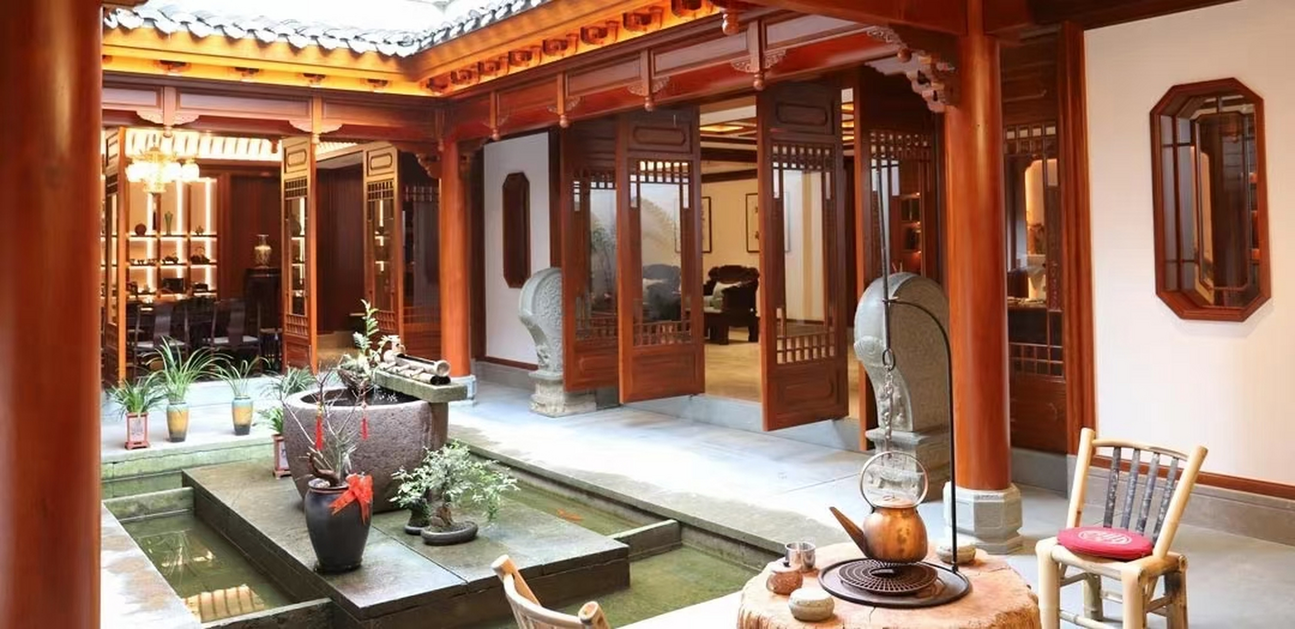 打卡客户家效果图 中式原木整装