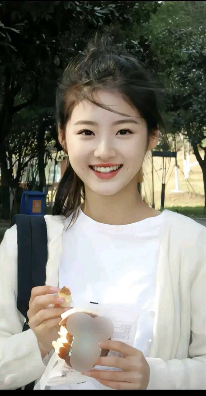 ai图写诗# 《容颜如玉,笑口常开》  微笑是福满乾坤  , 八颗牙齿玉