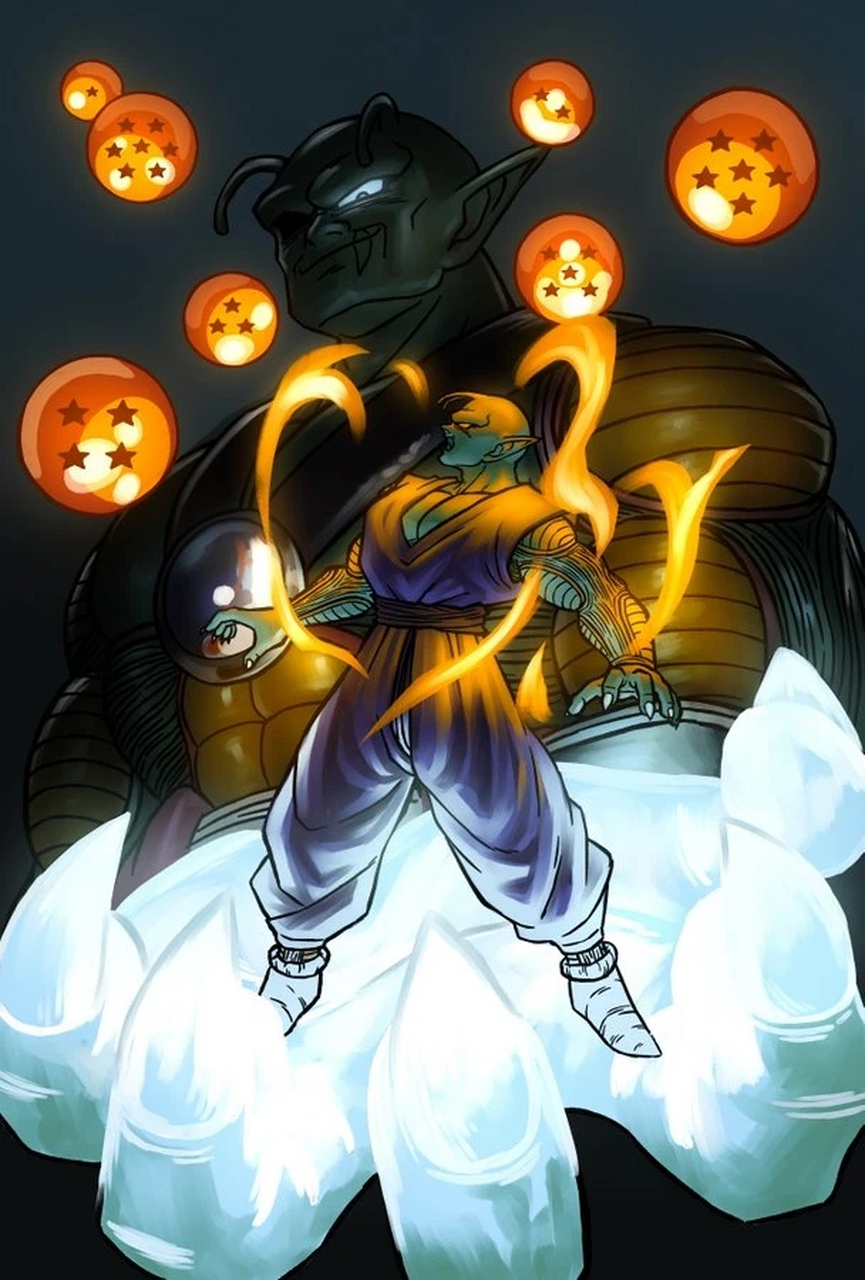 野兽悟饭和橙色比克合体,虽然手臂看起有点违和,但是野兽饭的霸气还是