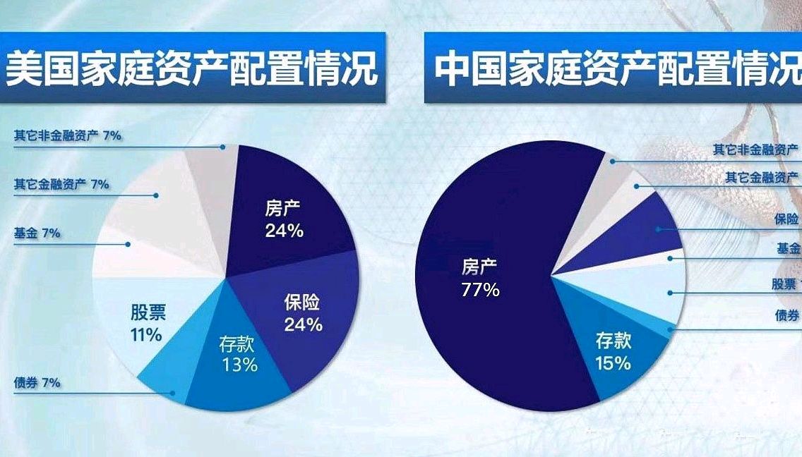 美国家庭资产配置图图片