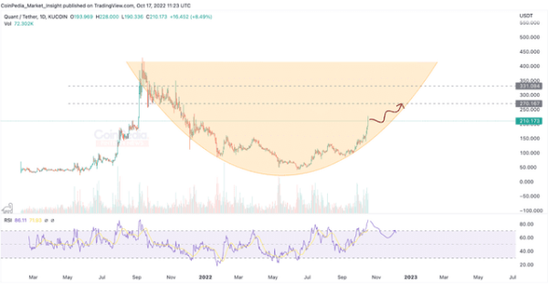 Quant 进入加密货币前 30 名，QNT 价格在 7 天内上涨 40%