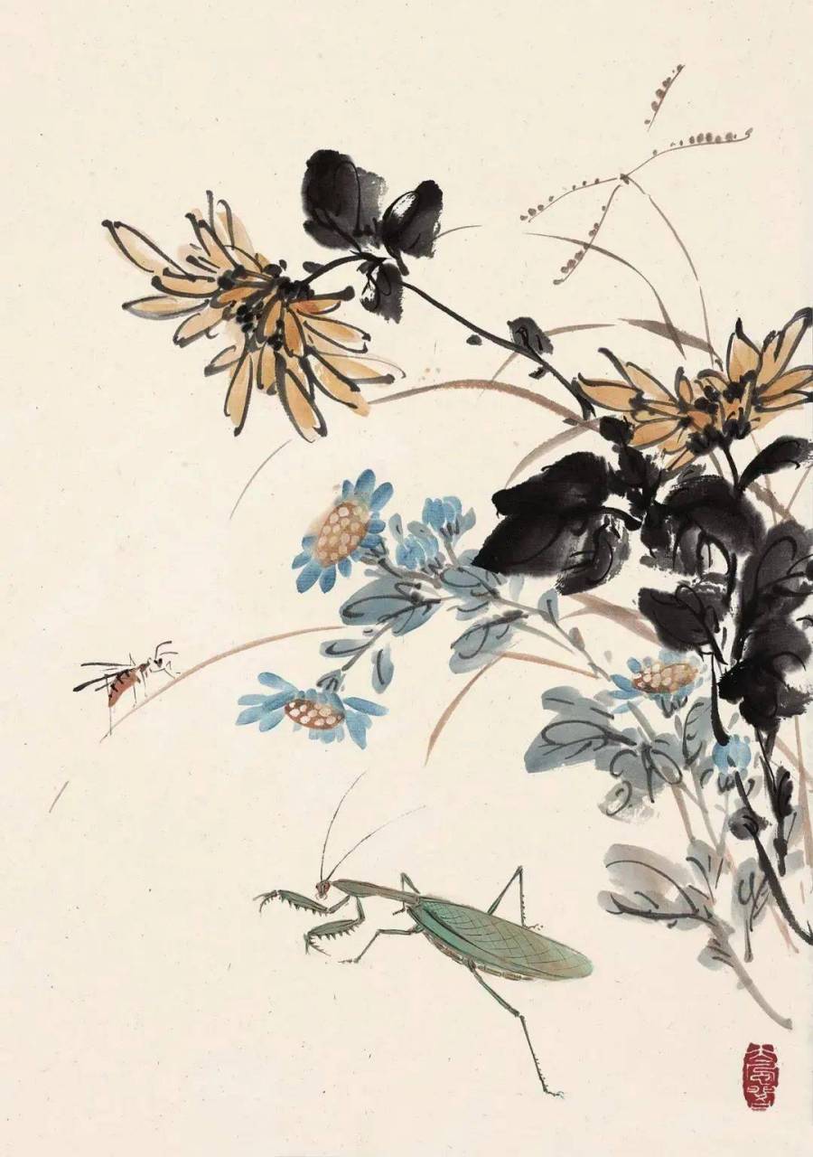 王雪涛先生菊花欣赏,赶快拿去临摹练习[鲜花][心][心][心][鲜花][心]