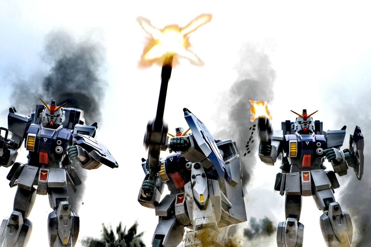 模型欣赏:陆战高达战斗场景欣赏