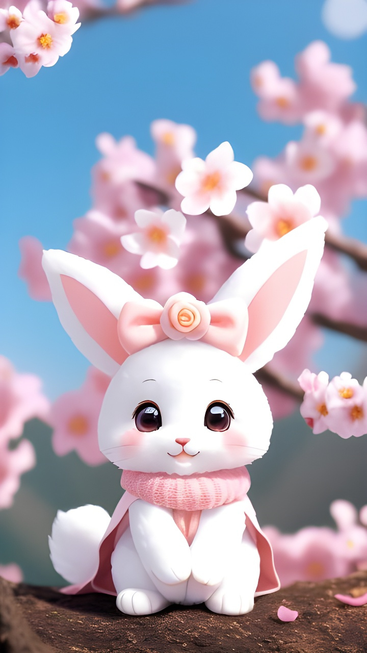 兔兔手机壁纸 #可爱呆萌的小兔子#  #送你好看的手机壁纸#  #ai算法
