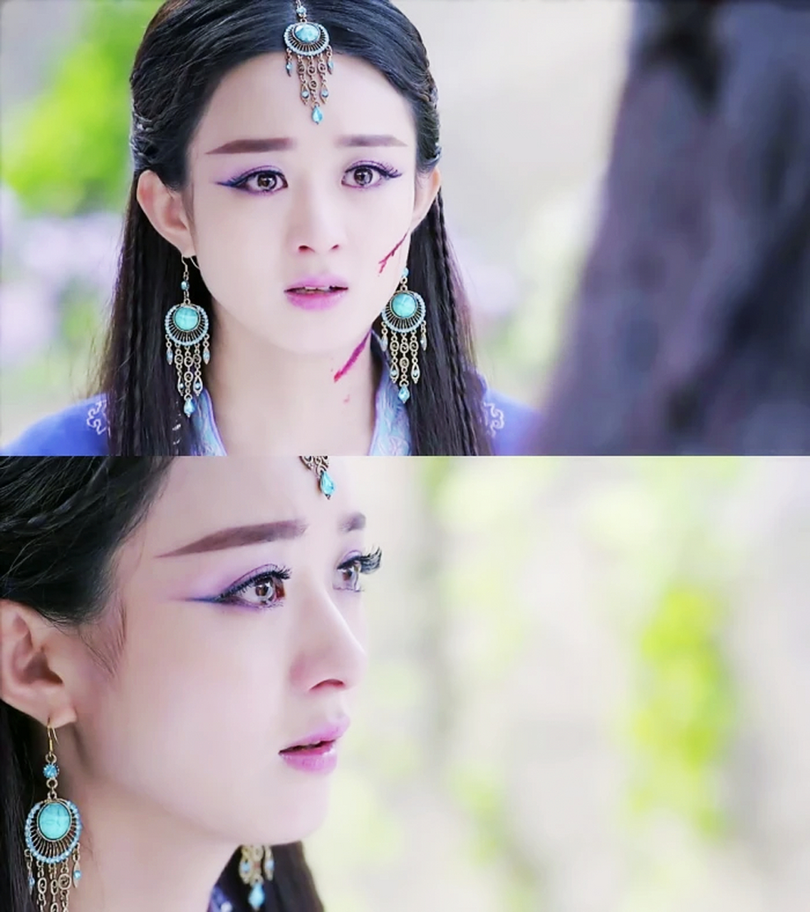 赵丽颖在《蜀山战纪》中饰演玉无心是魔教大小姐,无论是妆容还是性格