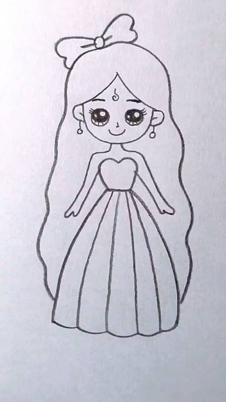 教你画个小公主零基础学画画