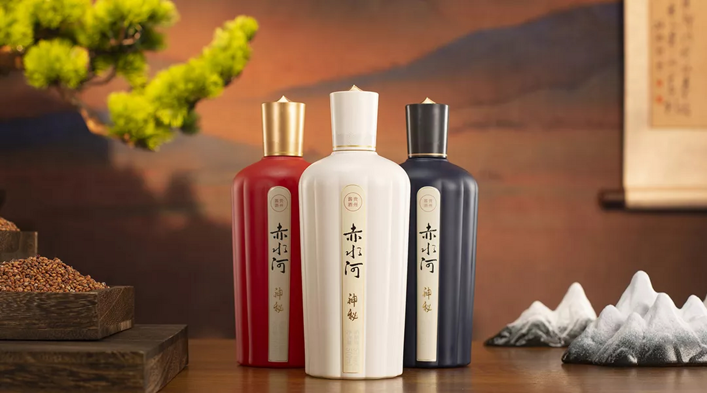 这个展台也很有特色,黄黄的,把赤水河水的特点淋漓尽致地表现了出来