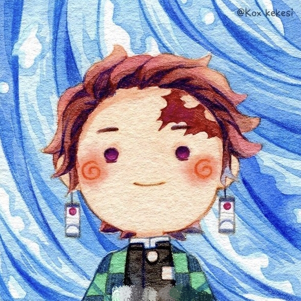 彩铅画 | q版《鬼灭之刃》卡通动漫形象,真是萌态十足!