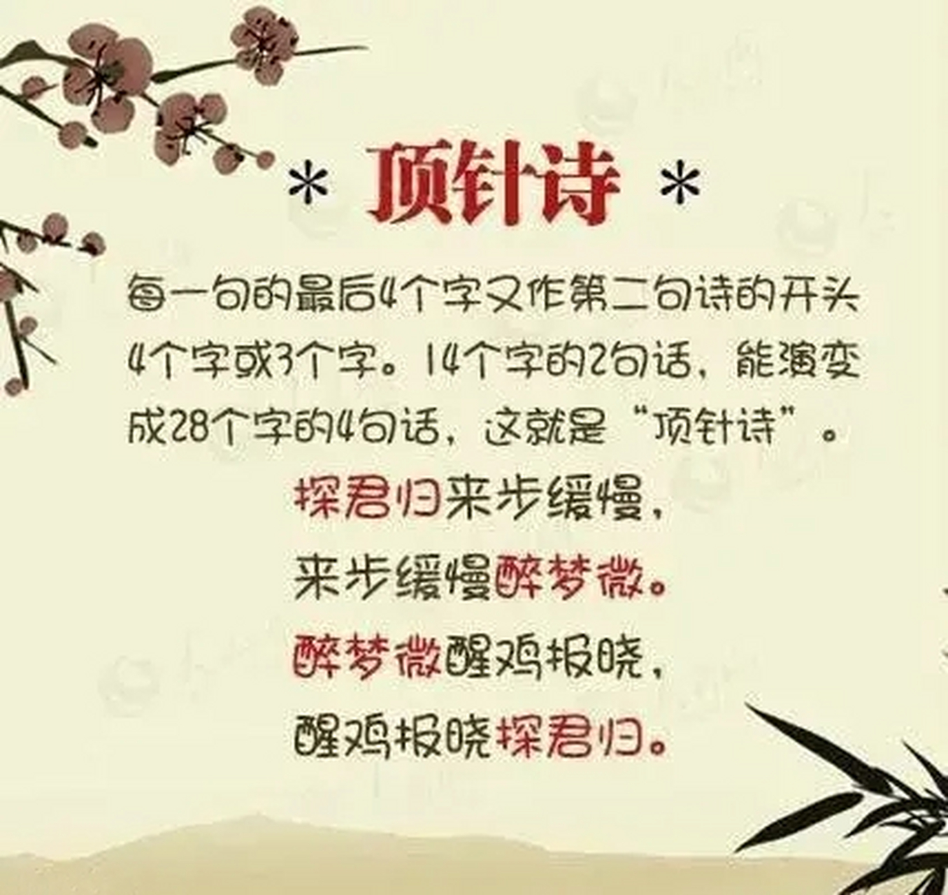 顶针诗,半字诗,一字诗,数字诗,宝塔诗…你听说过吗?