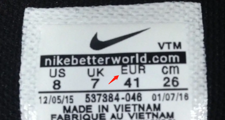 鞋子eur是什么意思