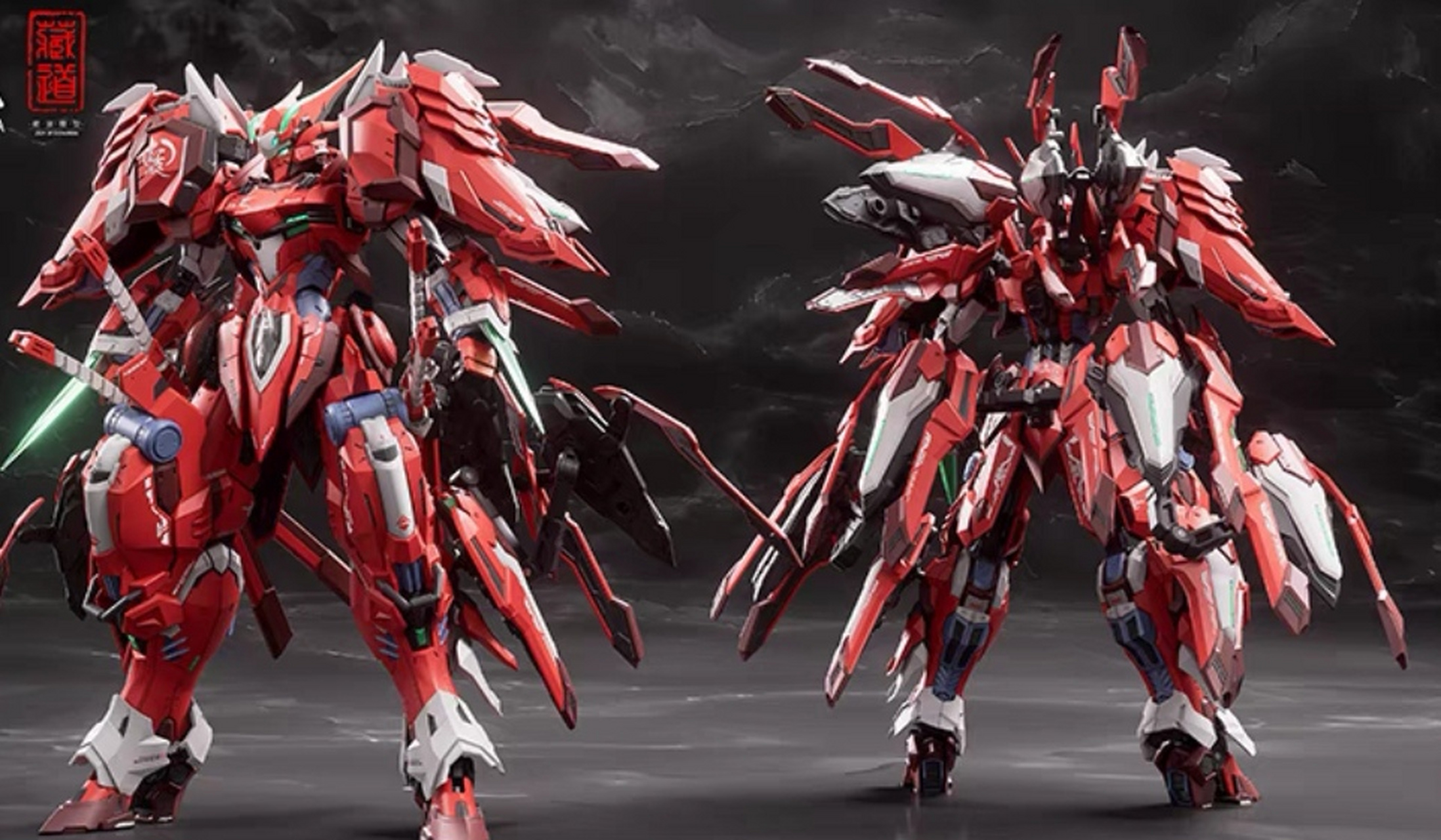 超限猎兵-凯能 红夜达萨可 合金机甲成品 钶动模型玩具摆件积木礼物!