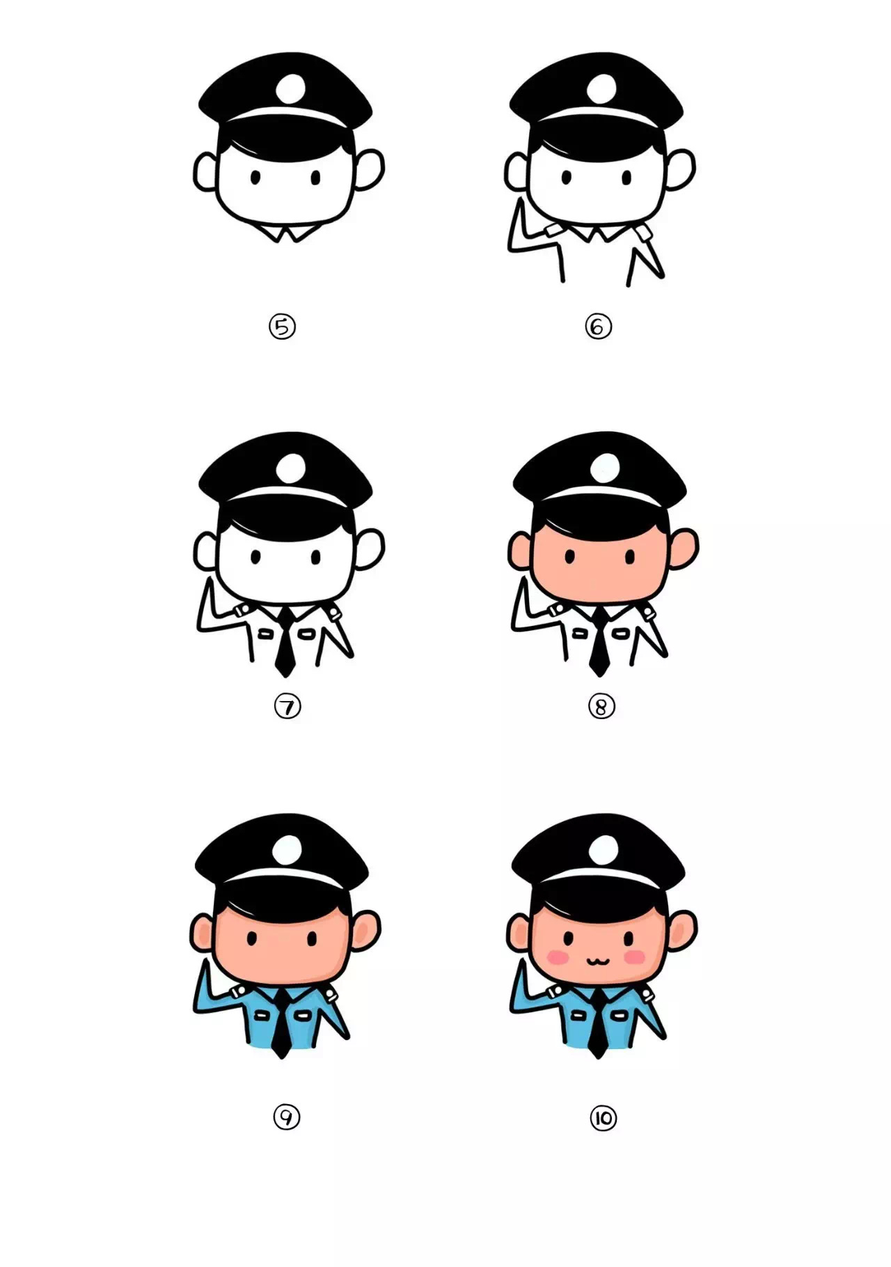 简简单单画个警察