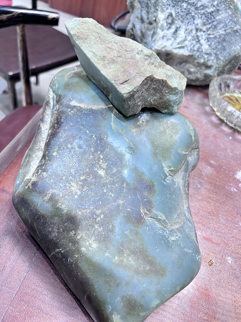 和田玉# #翡翠# 叶尔羌河里沙枣青的魅力!