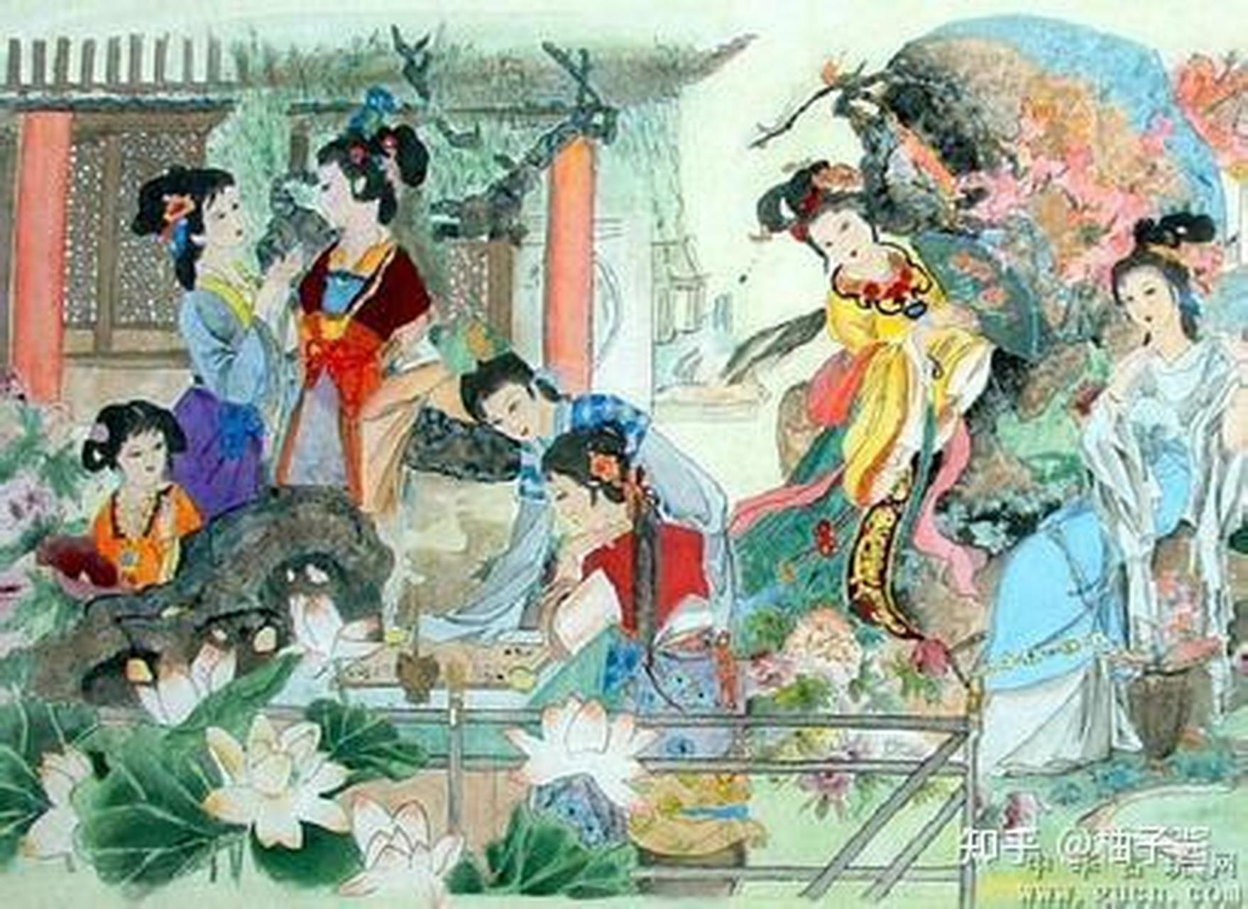 端午时节,百花开始凋谢,古时,民间会举行隆重的祭祀花神仪式.