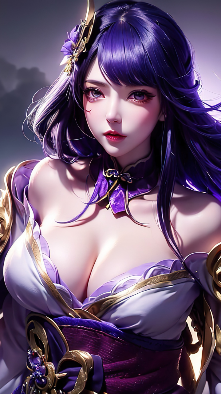 9:16雷电将军壁纸来了[爱你][爱你][爱你]#美女# #ai绘画# #原神