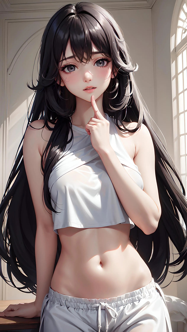 ai绘画# #二次元美少女# 二次元运动服美少女,ai