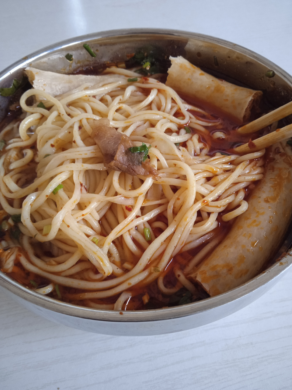 素面加牛肉加豆棍,六元,你们吃过吗?