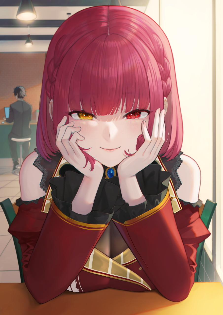 画师:るしあん,宝钟玛琳(异瞳少女)#二次元美图# #我爱二次元# #二