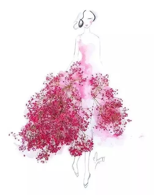 来自马来西亚的85后年轻姑娘林芷薇的花画作品,让鲜花有了另一种美!