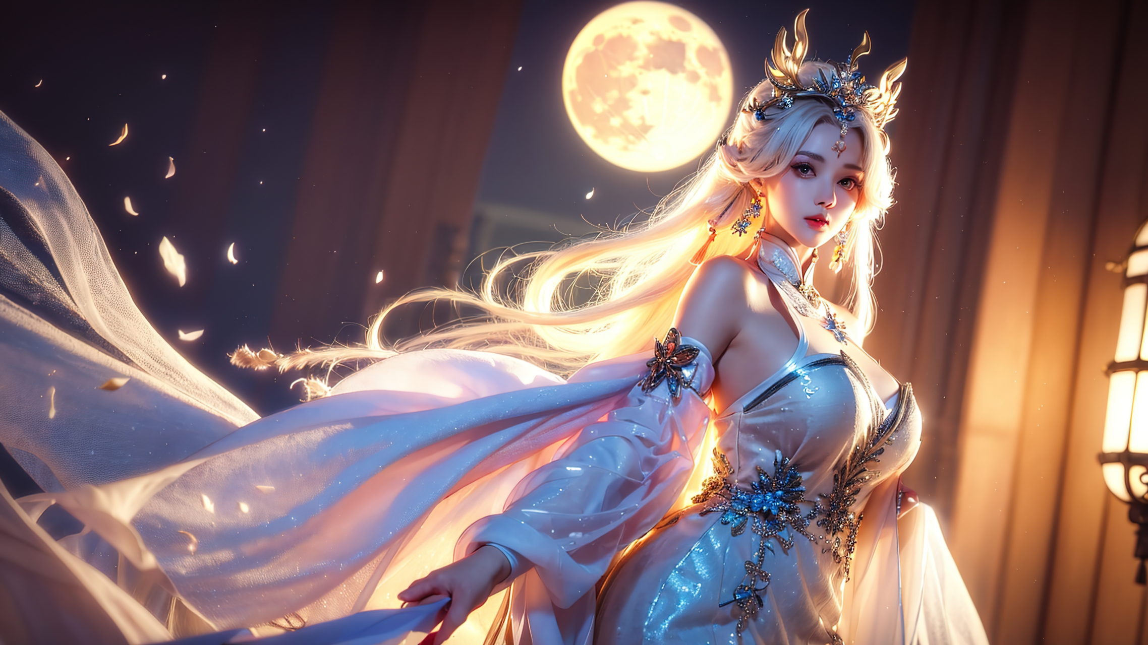 ai绘画 月之女神