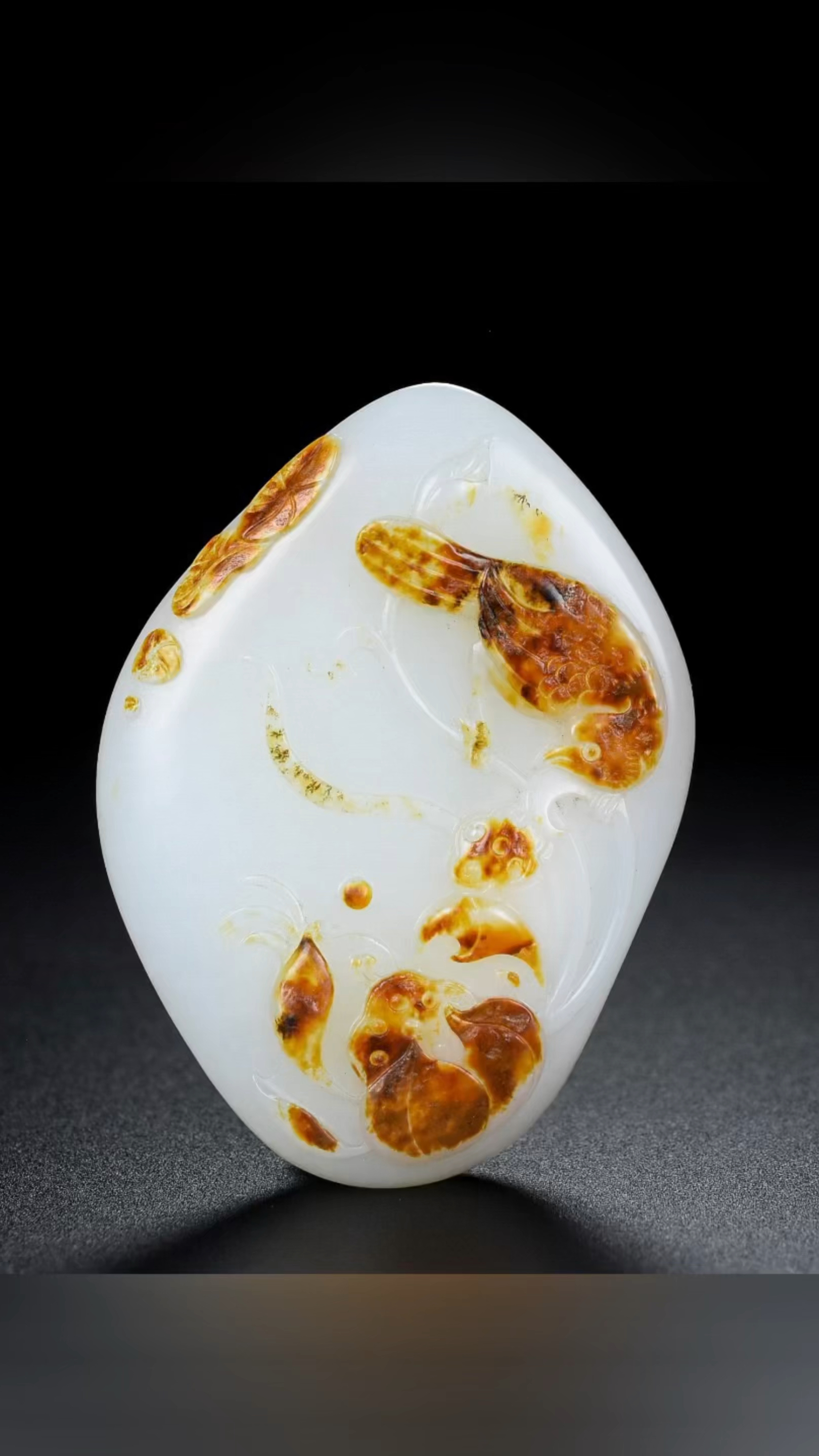 古玉老玉和田玉鸳鸯戏水挂件