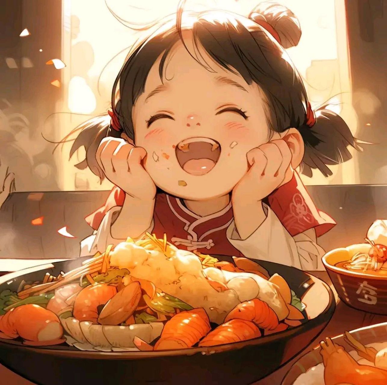 吃货头像,假期天天吃美食,开心啊 来自妈妈的投喂,换着花样吃