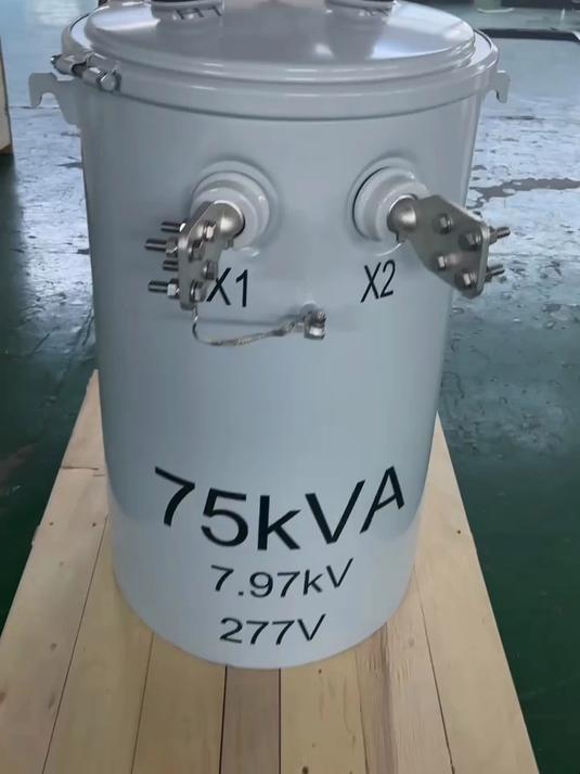 出口圆筒柱上变压器