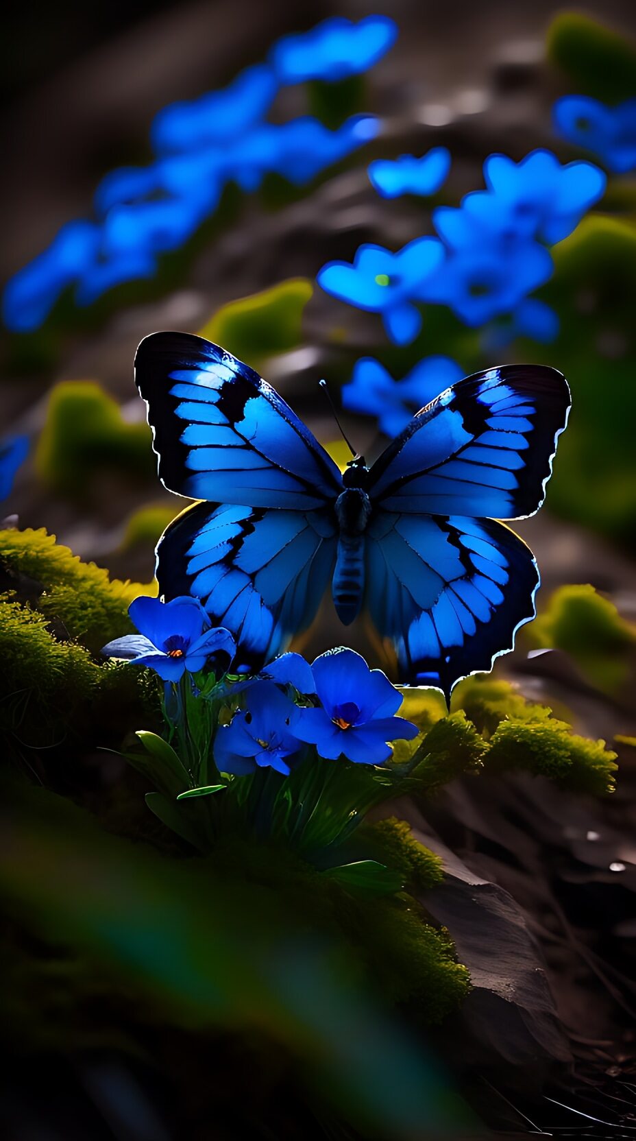 蓝蝴蝶图片大全 唯美图片