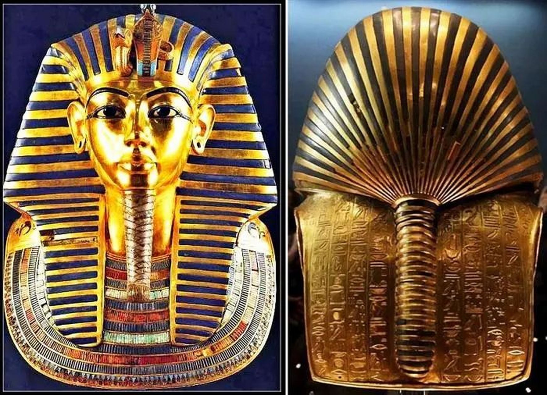 古埃及法老的黄金面具  胡子够夸张的,这可能是体现男子之美或威吧,而