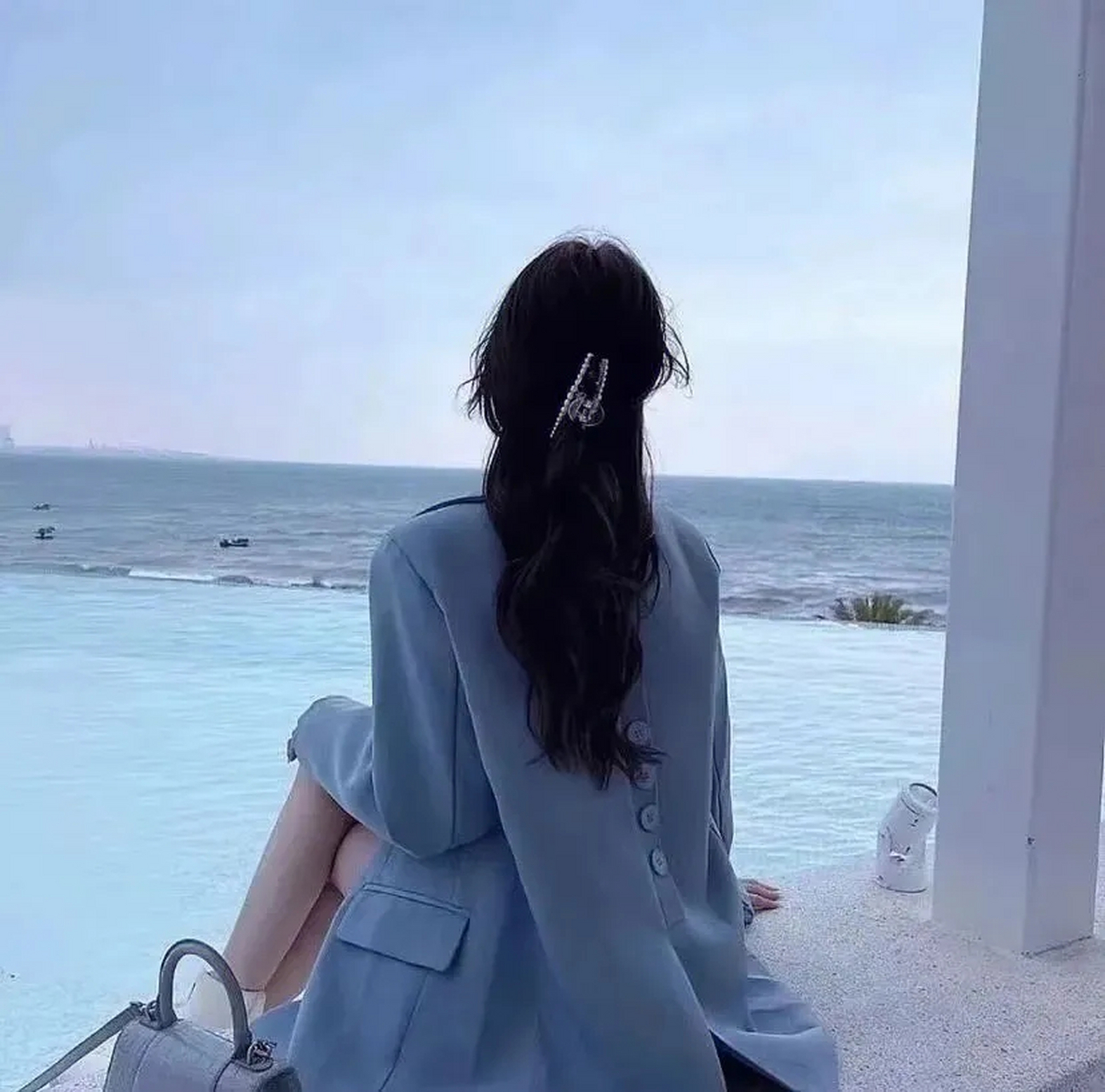 海边系女孩头像2