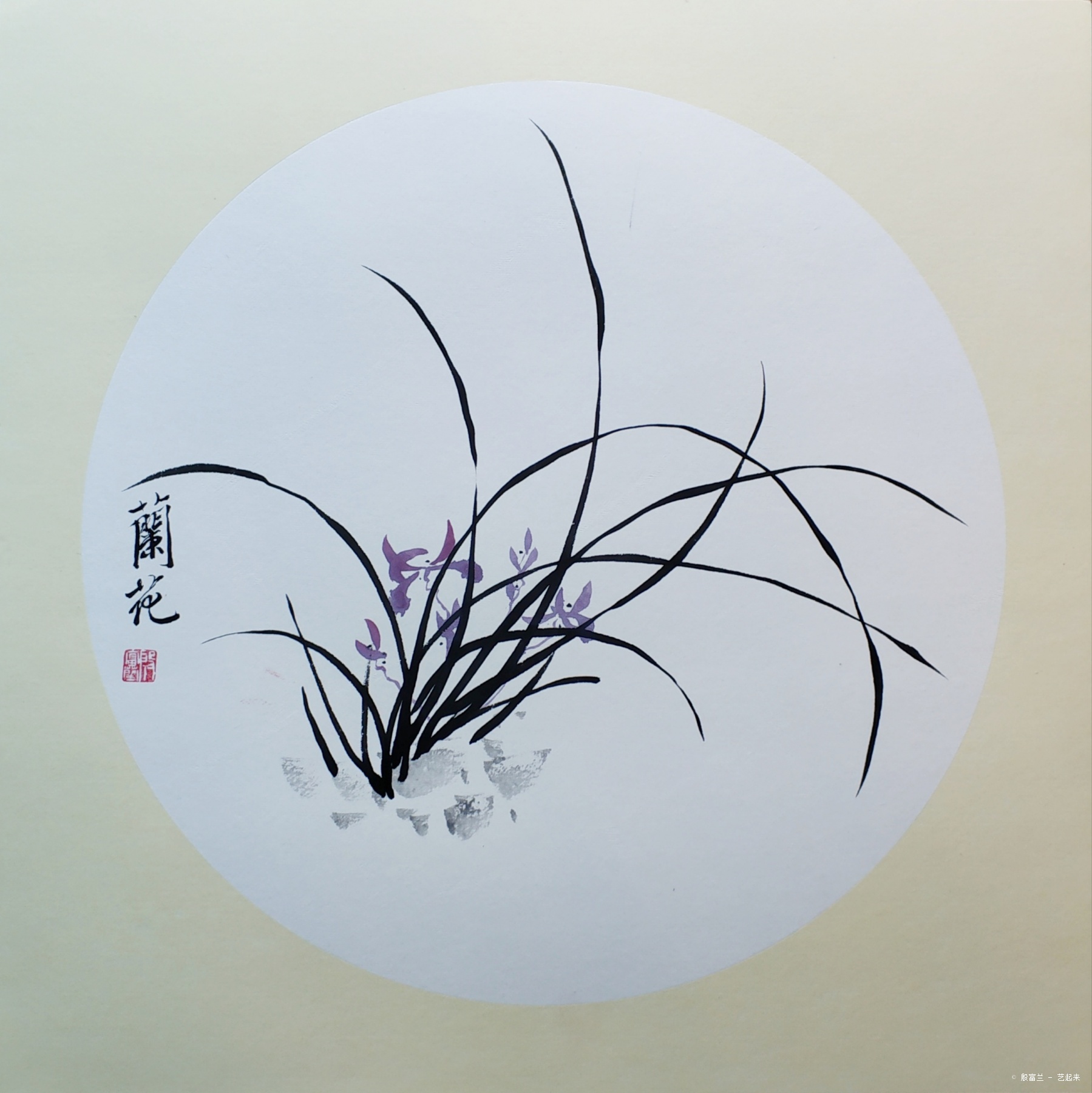 兰花在水墨画中的地位