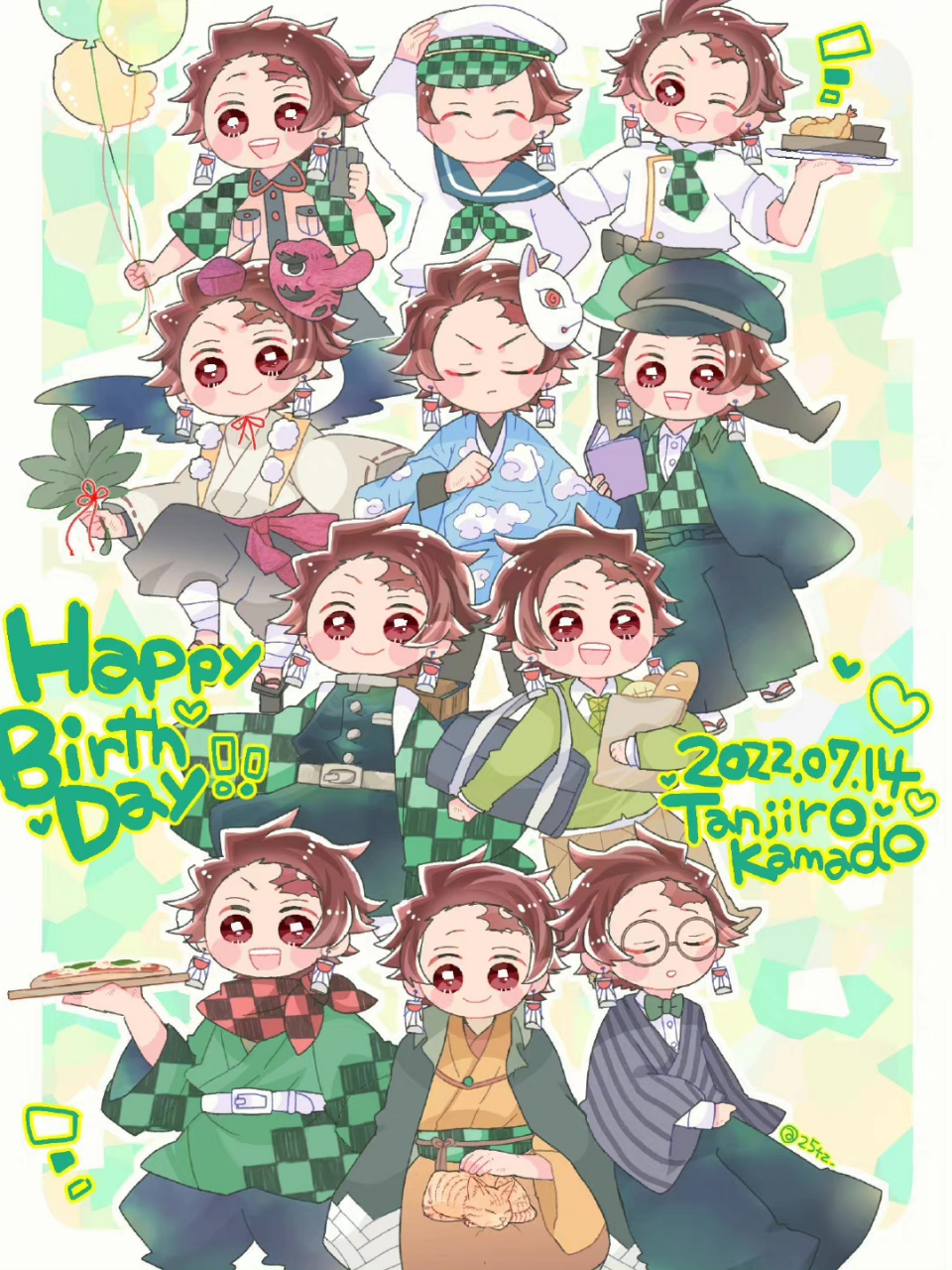 鬼灭之刃# 灶门炭治郎 推特2022生日贺图公开![打call]