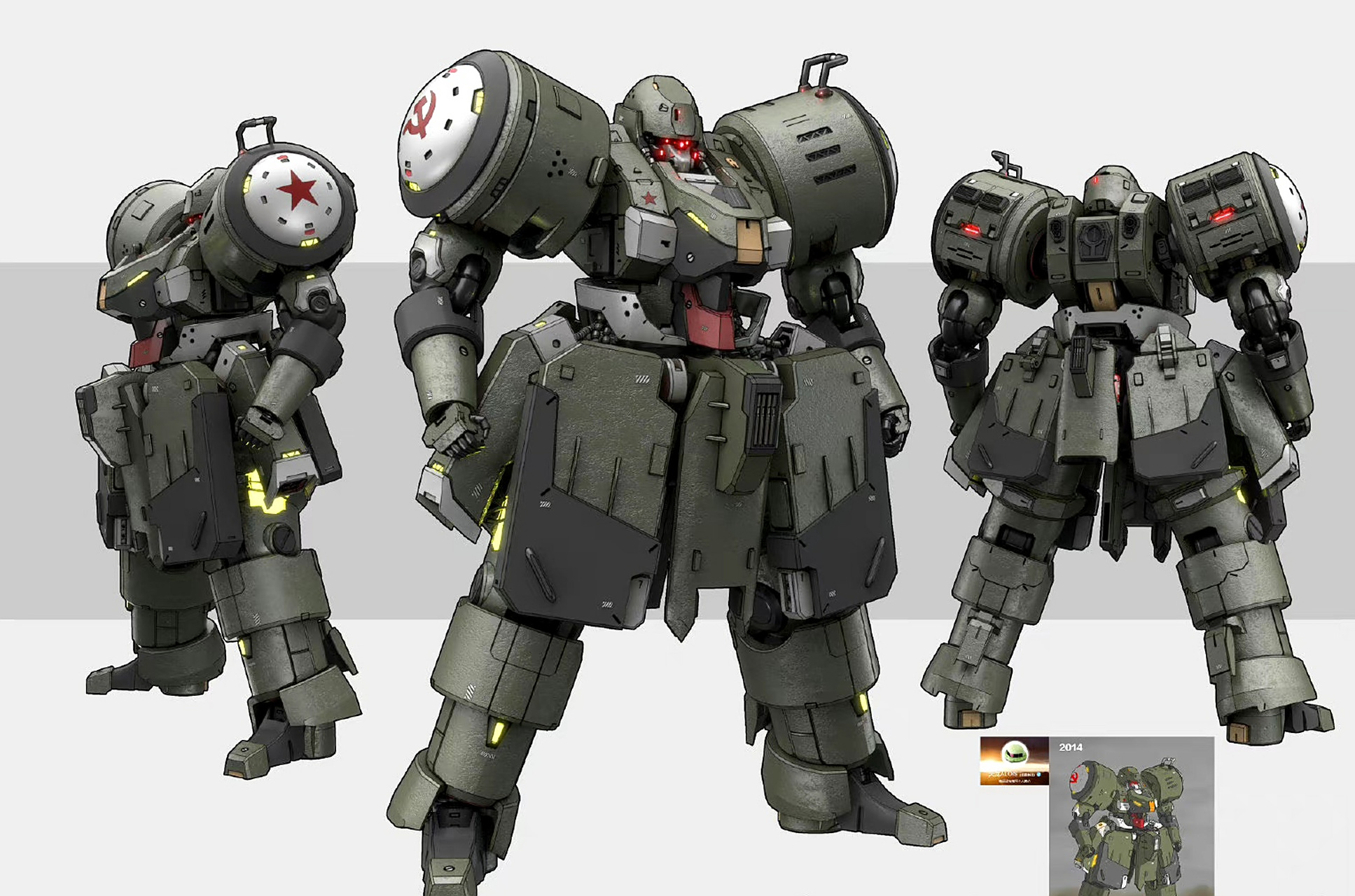 机动战士高达:铁人kv型(高机动扎古r4-d背包装备),by 大龙alois.