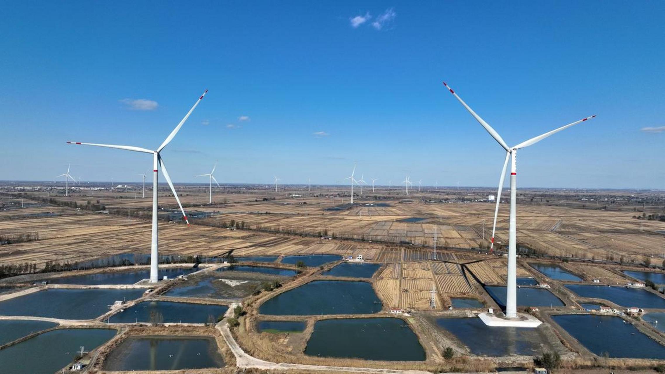 大石桥陆上风电项目已并网30台风机#振兴新突破辽宁杠杠滴# #贯彻二十