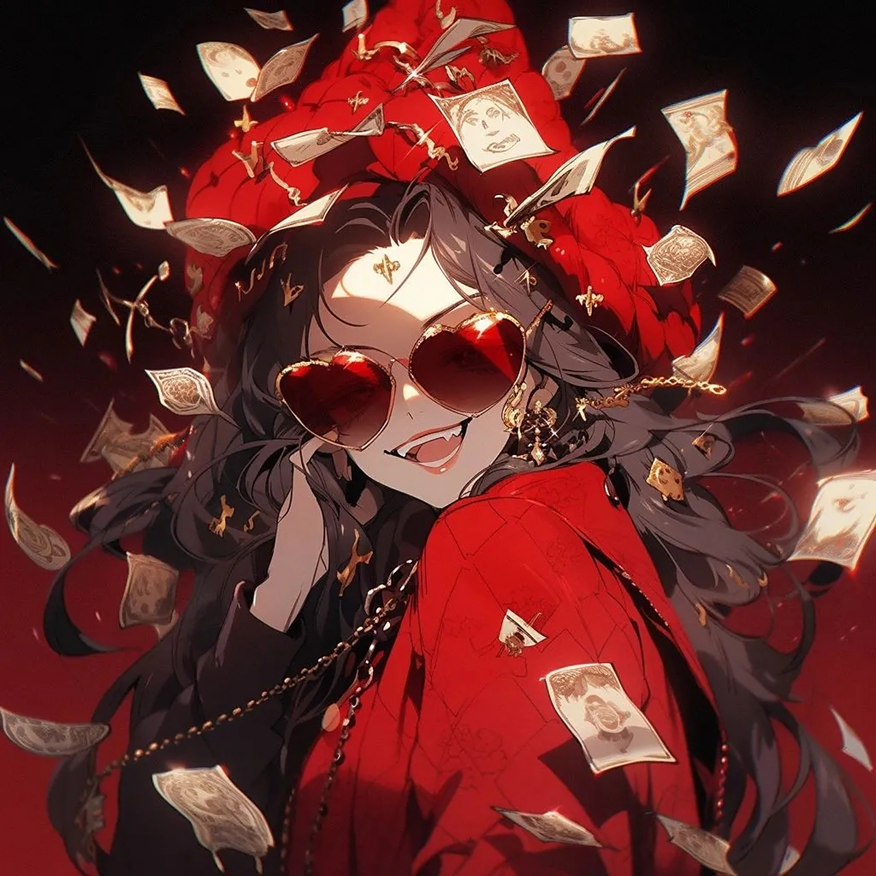 「招财头像」八方来财的豹富接住(女生版)#头像# #动漫头像和壁纸