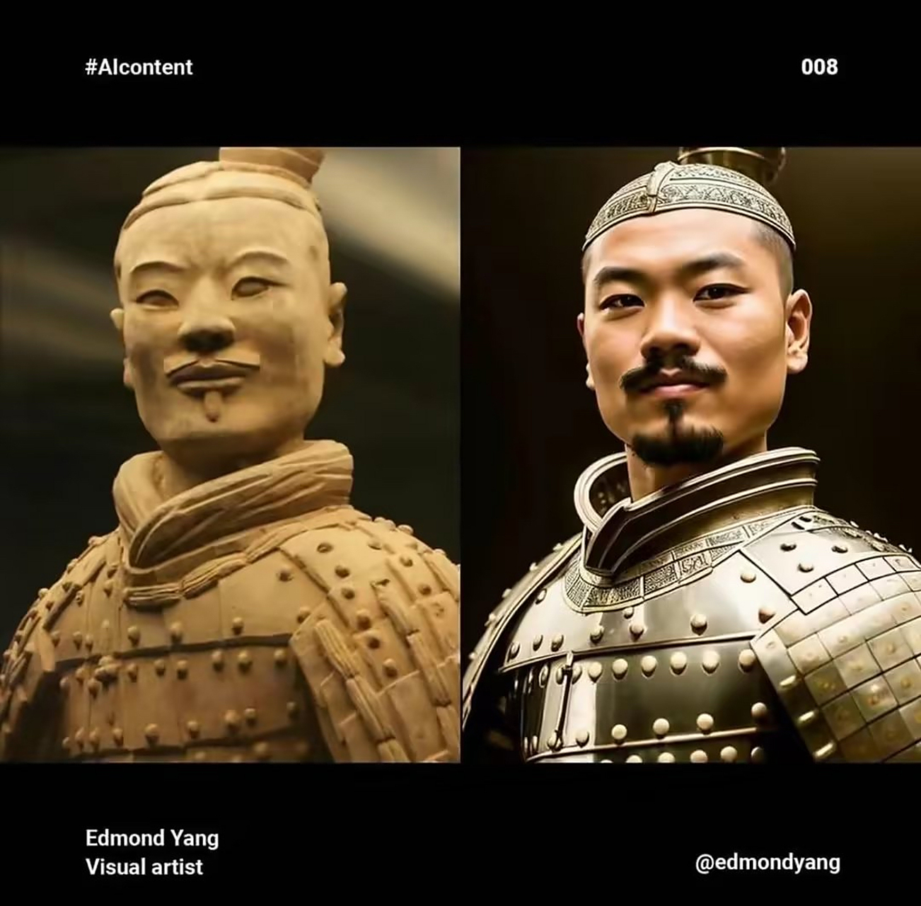 这是利用现代ai复原技术还原的秦始皇兵马俑人物形象,逼真至极.