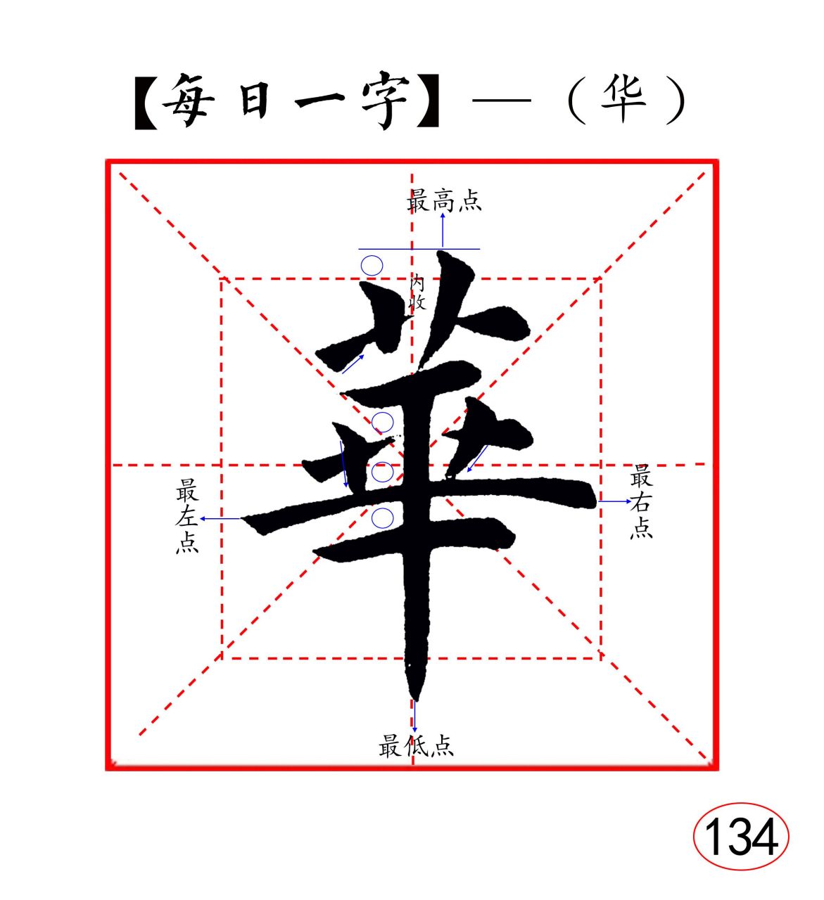 华的楷书写法图片图片