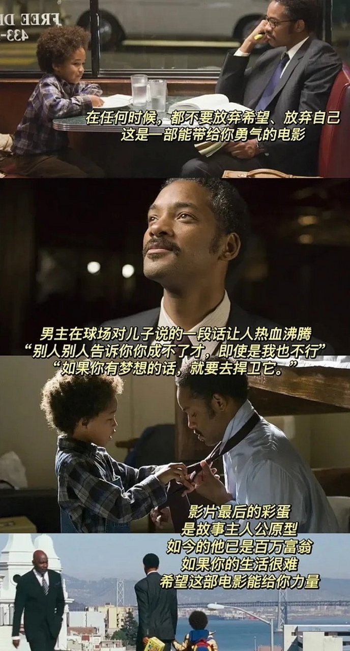 推荐一部经典电影,《当幸福来敲门》 "dont ever let somebody tell