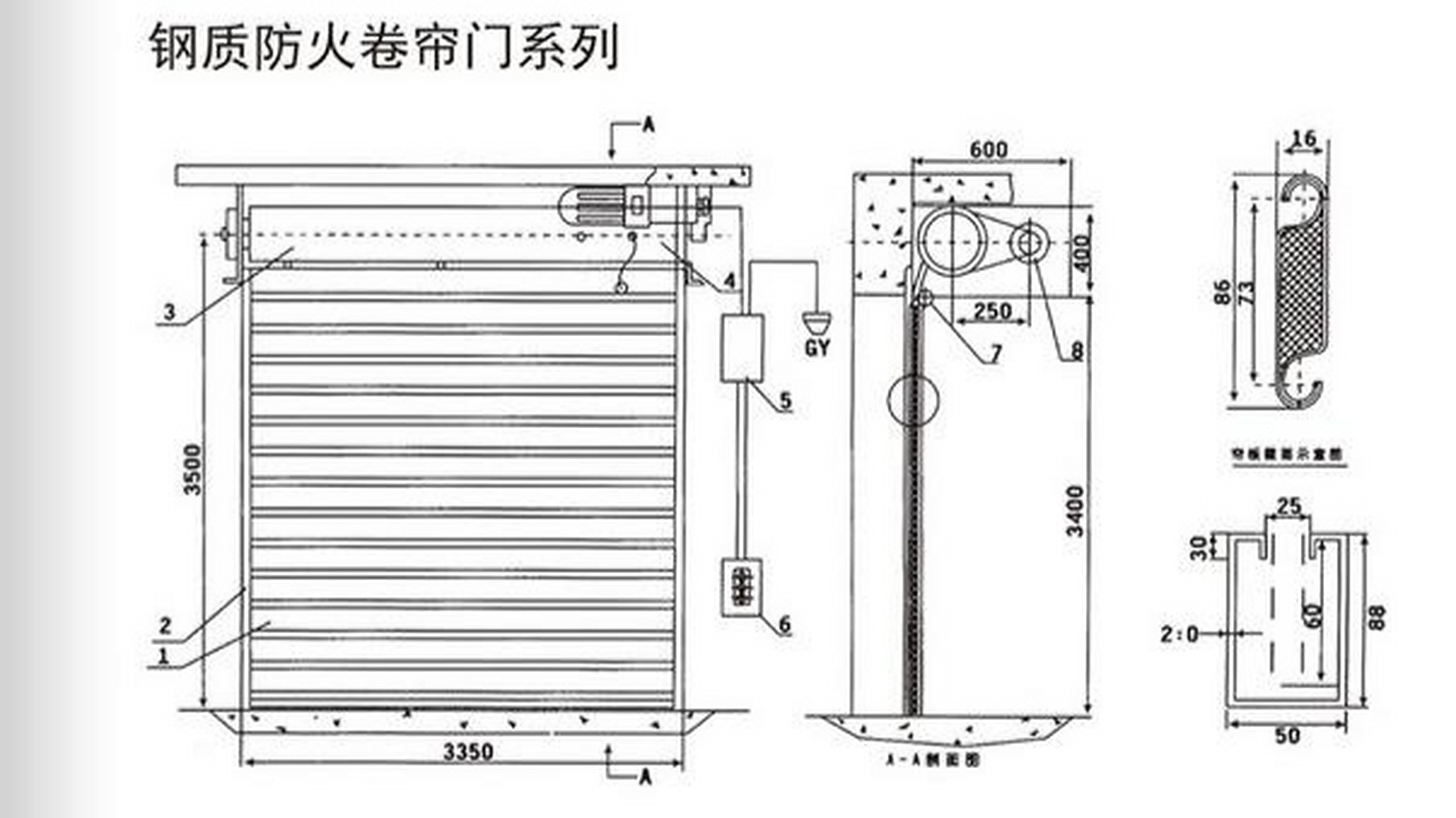 防火卷帘门导轨及连板面安装质量要求 一:防火卷帘导轨安装质量及要求