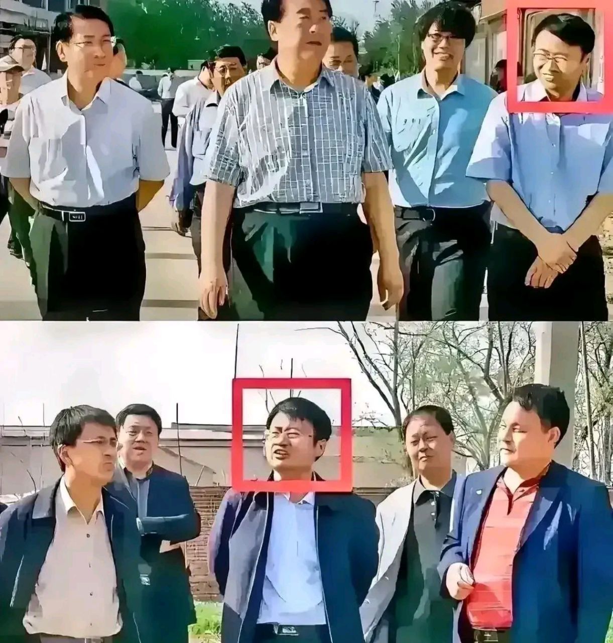 对上卑躬曲膝,对下横眉竖眼.