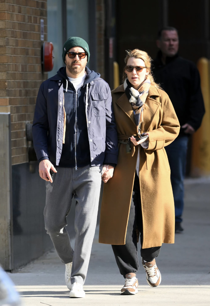 blake lively和ryan reynolds纽约街拍