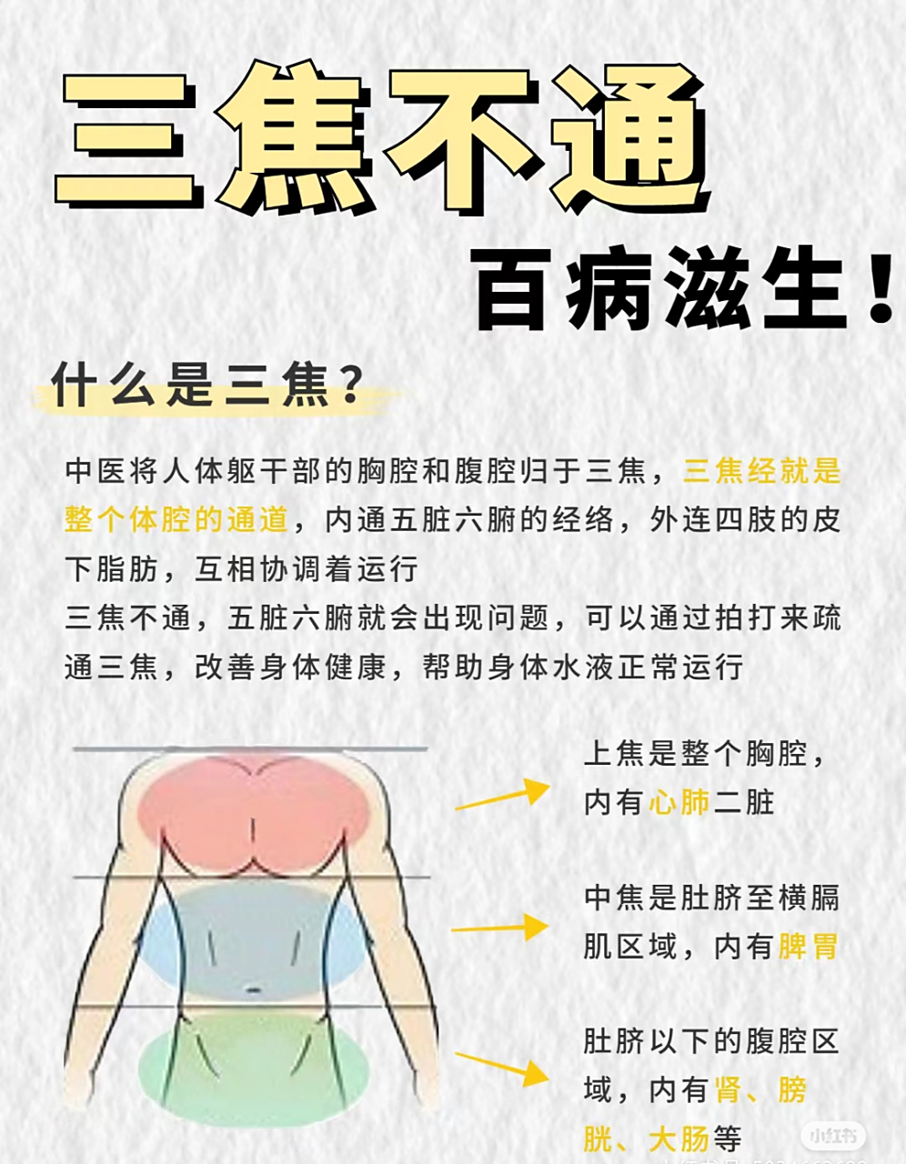 三焦不通,百病来!#中医生活方式医学# #中医养生
