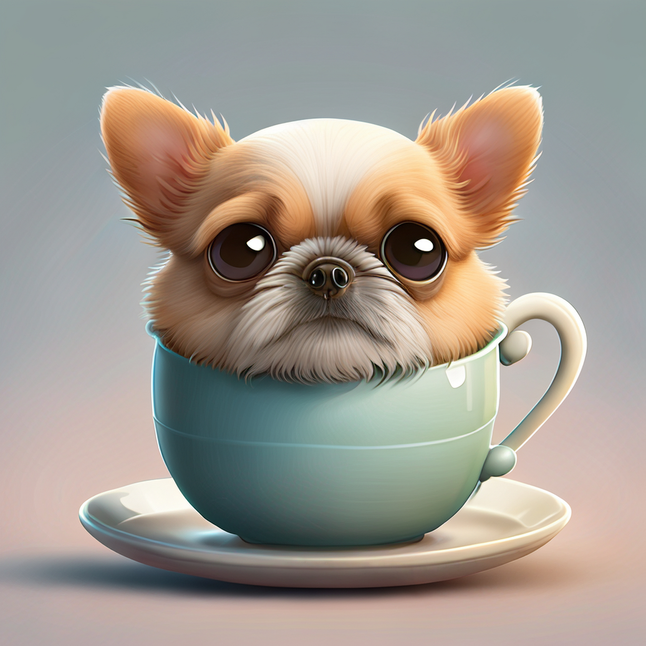 茶杯犬动画图片